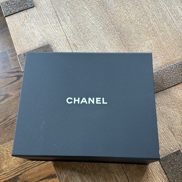 Chanel black denim logo hat baseball cap one size with box coco beach - Picture 9 of 9